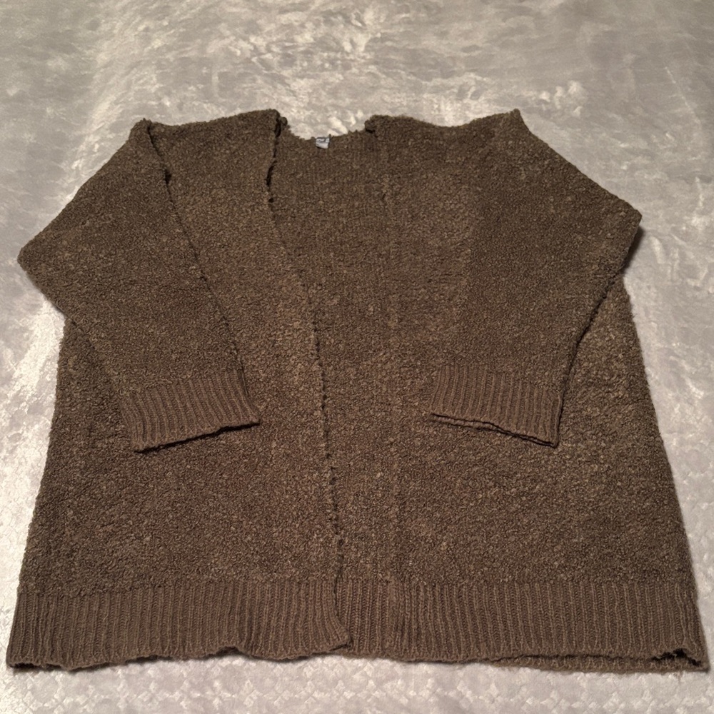 Aerie Textured Deep Olive Cardigan